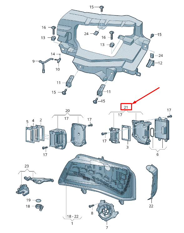 NEW AUDI A8 4H FRONT LEFT HEADLIGHT PROTECTIVE CAP 4H0941159B ORIGINAL