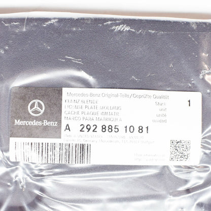 NEW MERCEDES-BENZ ML W166 FRONT LICENSE PLATE MOLDING A2928851081 ORIGINAL