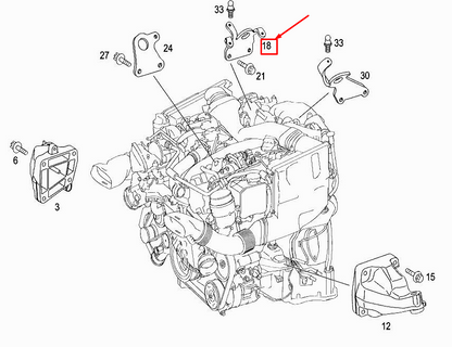 new mercedes-benz s w221 right engine lifting eye a6422240043 original