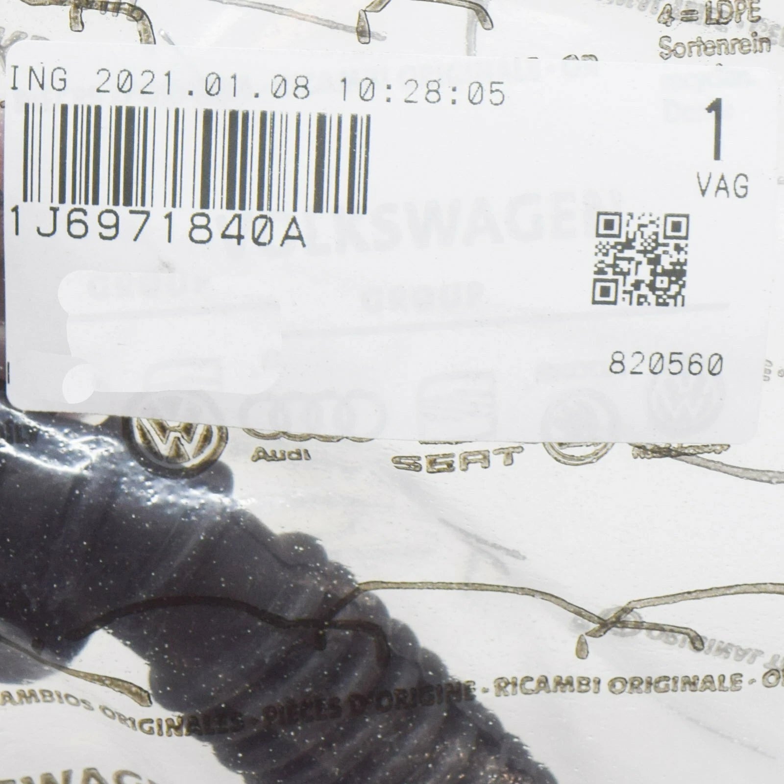 NEW VOLKSWAGEN GOLF MK5 TAILGATE CABLE GROMMET 1J6971840A ORIGINAL