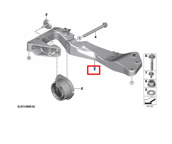 NEW BMW 1 F20 GEARBOX SUPPORT 22116769281 ORIGINAL