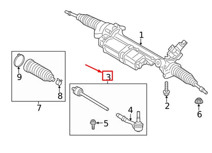 NEW BMW X5 G05 STEERING LEFT TIE ROD 32105A60A57 5A60A57 ORIGINAL