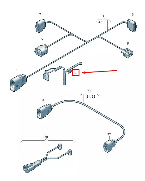 NEW VW SHARAN 7N FUEL TANK CABLE GUIDE 7N0971824A