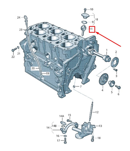 NEW AUDI TT 8J ENGINE OIL PUMP DRIVE GEAR 021115116A ORIGINAL