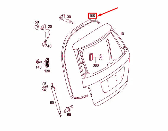 NEW MERCEDES-BENZ ML W164 REAR PANEL DOOR SEAL A1647401178 ORIGINAL