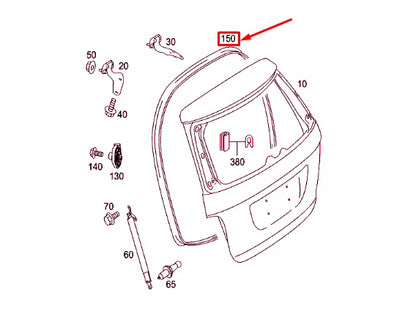 NEW MERCEDES-BENZ ML W164 REAR PANEL DOOR SEAL A1647401178 ORIGINAL