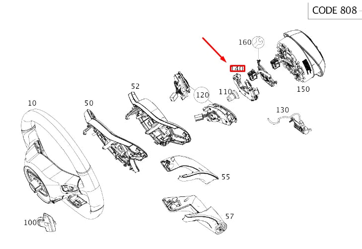 NEW MERCEDES-BENZ S W222 STEERING WHEEL CONTACT PLATE A0994645205 ORIGINAL