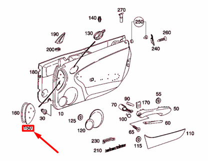 NEW MB SLK R171 FRONT RIGHT DOOR CONTROL MODULE CAP A17172702489051 ORIGINAL