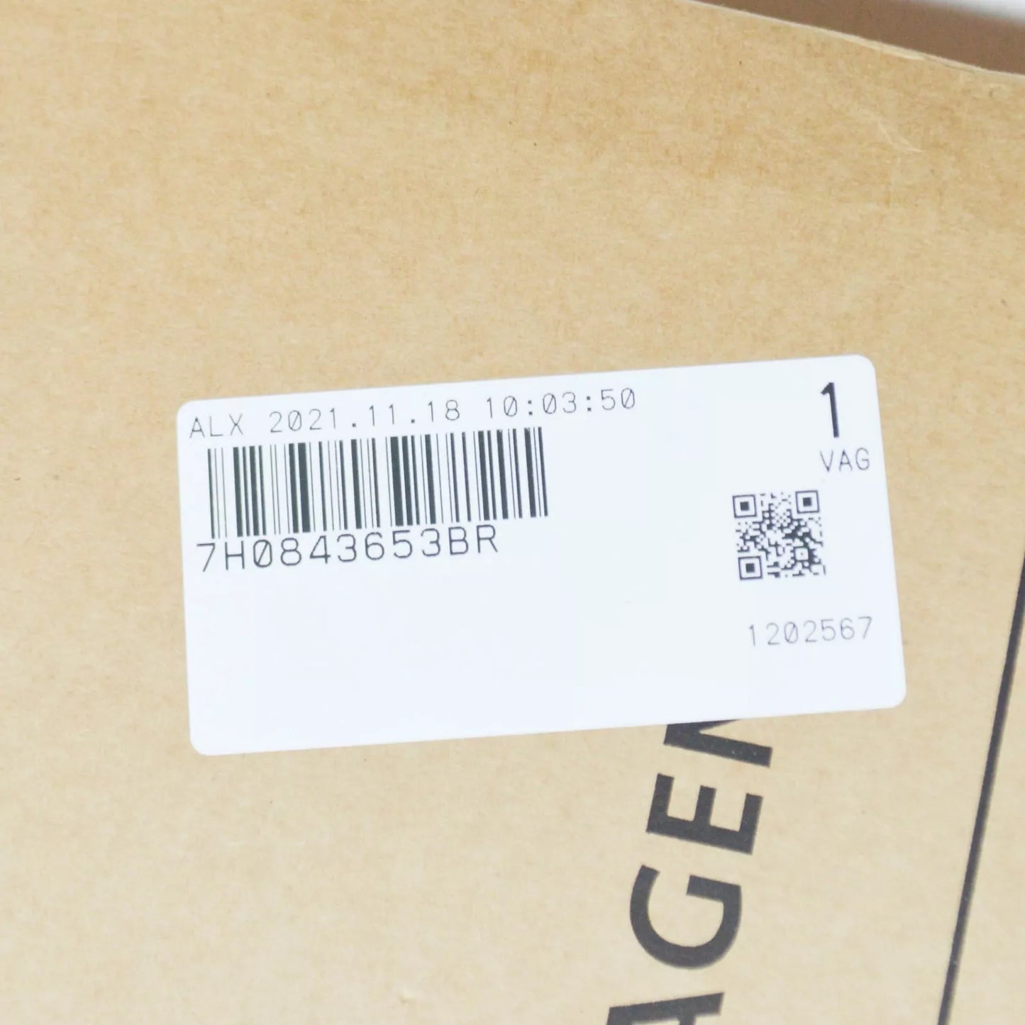 NEW VW TRANSPORTER T5 LEFT SLIDING DOOR REMOTE CONTROL LOCK 7H0843653BR