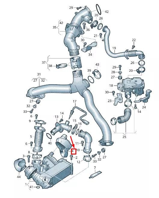 NEW AUDI A8 4N EXHAUST COOLER HEAT INSULATION 057131531E