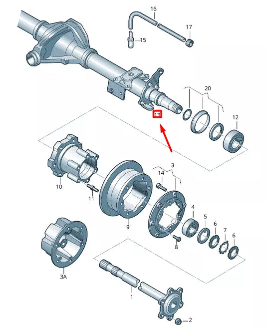NEW VW CRAFTER 2F MK1 REAR RIGHT AXLE SHAFT SHRINK RING 2E0501297