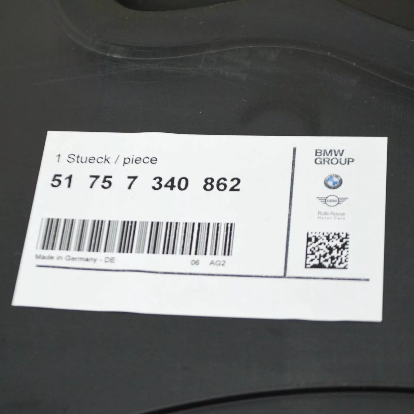 NEW BMW 3 G20 FRONT RIGHT FENDER LINER BOTTOM FRONT COVER 51757340862 ORIGINAL