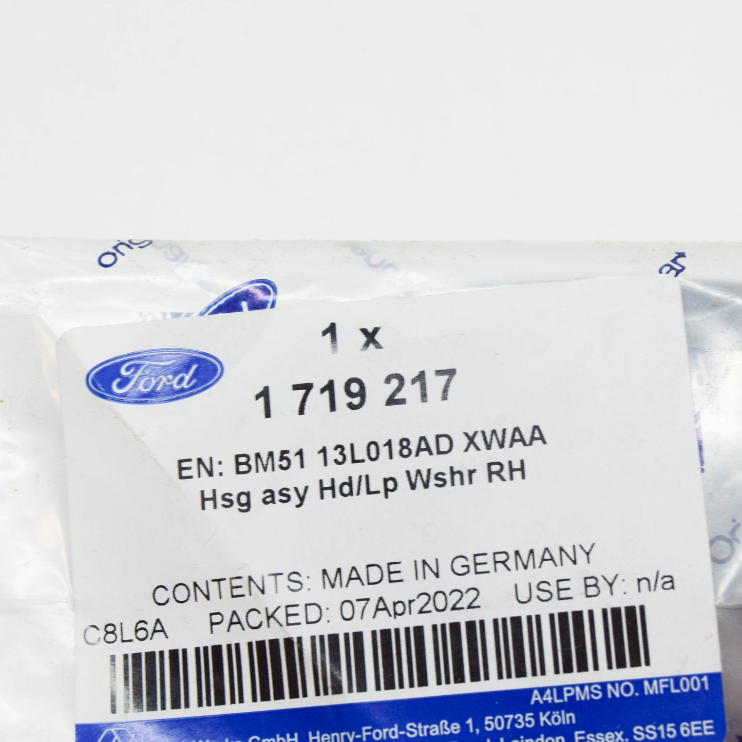 new ford focus mk3 c346 right headlight washer cover cap 1719217 original