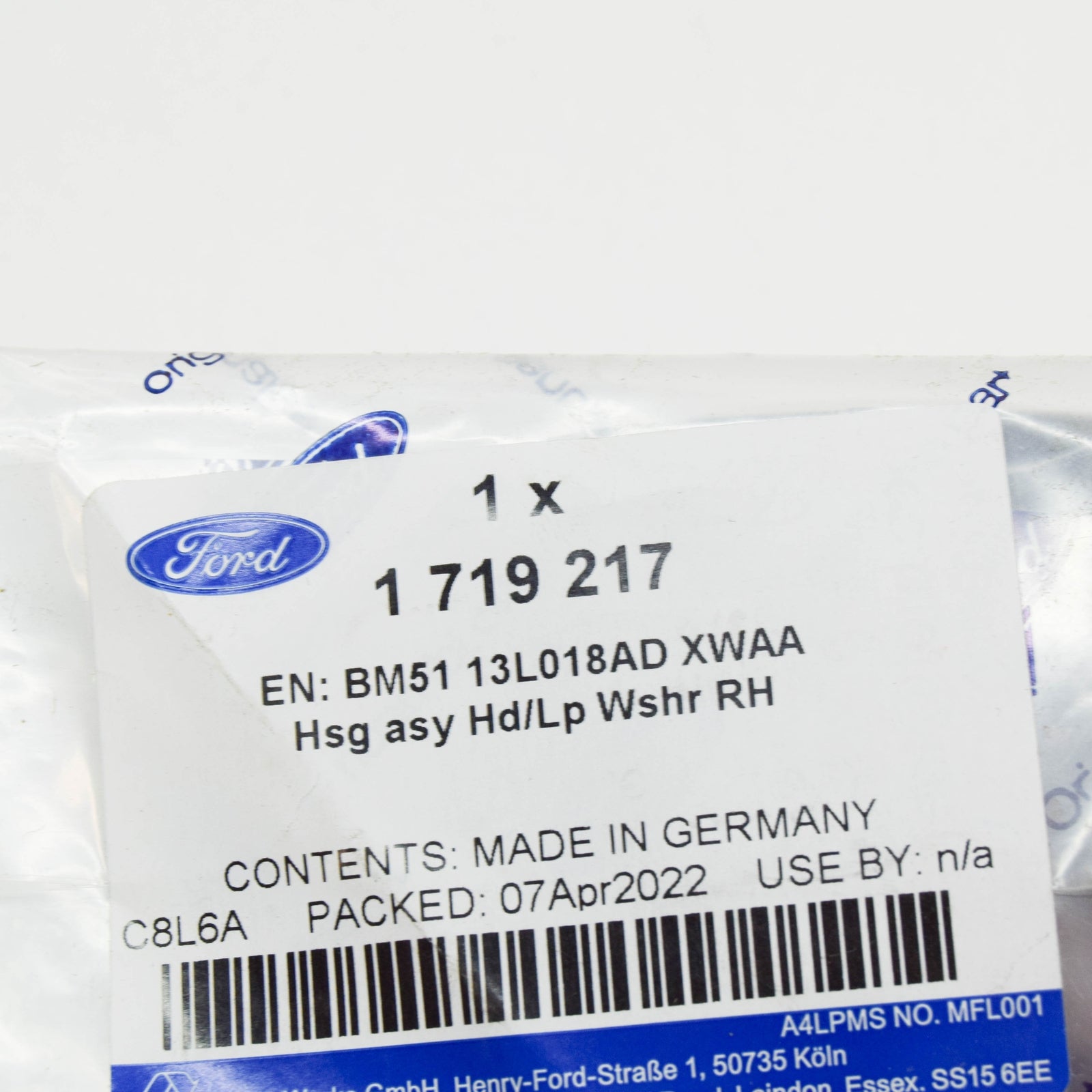 new ford focus mk3 c346 right headlight washer cover cap 1719217 original