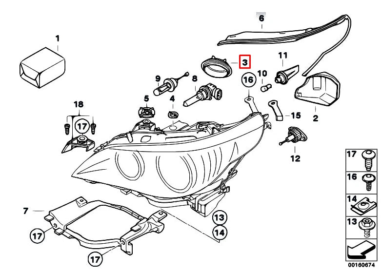 NEW BMW 1 F20 HIGHT BEAM LIGHT CAP COVER 63127187274 2015 ORIGINAL