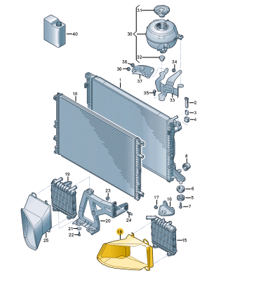 NEW AUDI A6 C8 ADDITIONAL COOLER AIR GUIDE 4K8121333D ORIGINAL