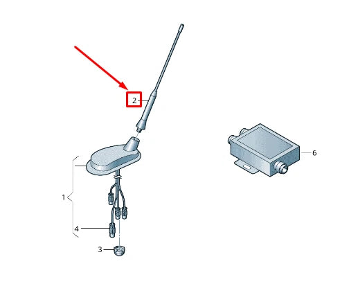 NEW VW SHARAN 7N ROOF ROD-TYPE AERIAL 1T0035849