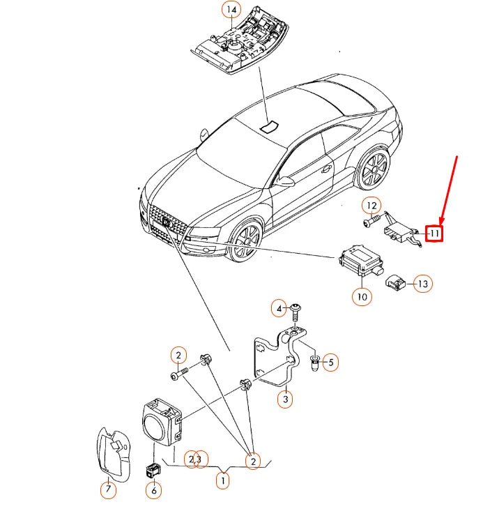 NEW AUDI A4 B8 OPENING GARAGE DOOR CONTROL UNIT BRACKET 8K0907179A ORIGINAL