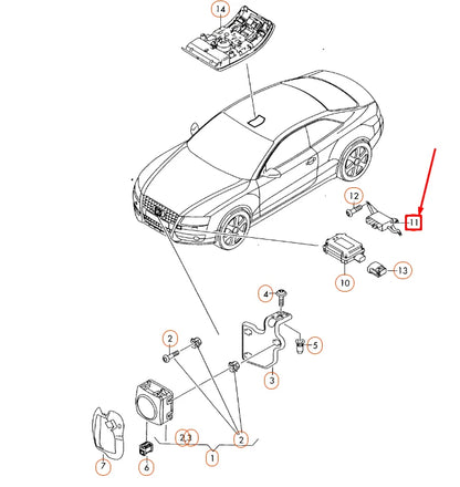 NEW AUDI A4 B8 OPENING GARAGE DOOR CONTROL UNIT BRACKET 8K0907179A ORIGINAL