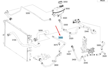 NEW MB C W205 COOLER TO CONNECTING POINT BLEED LINE A6262030017 ORIGINAL