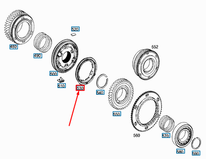 NEW MB SPRINTER 906 TRANSMISSION SHAFT SINCHRONIZER BODY A9062601045 ORIGINAL