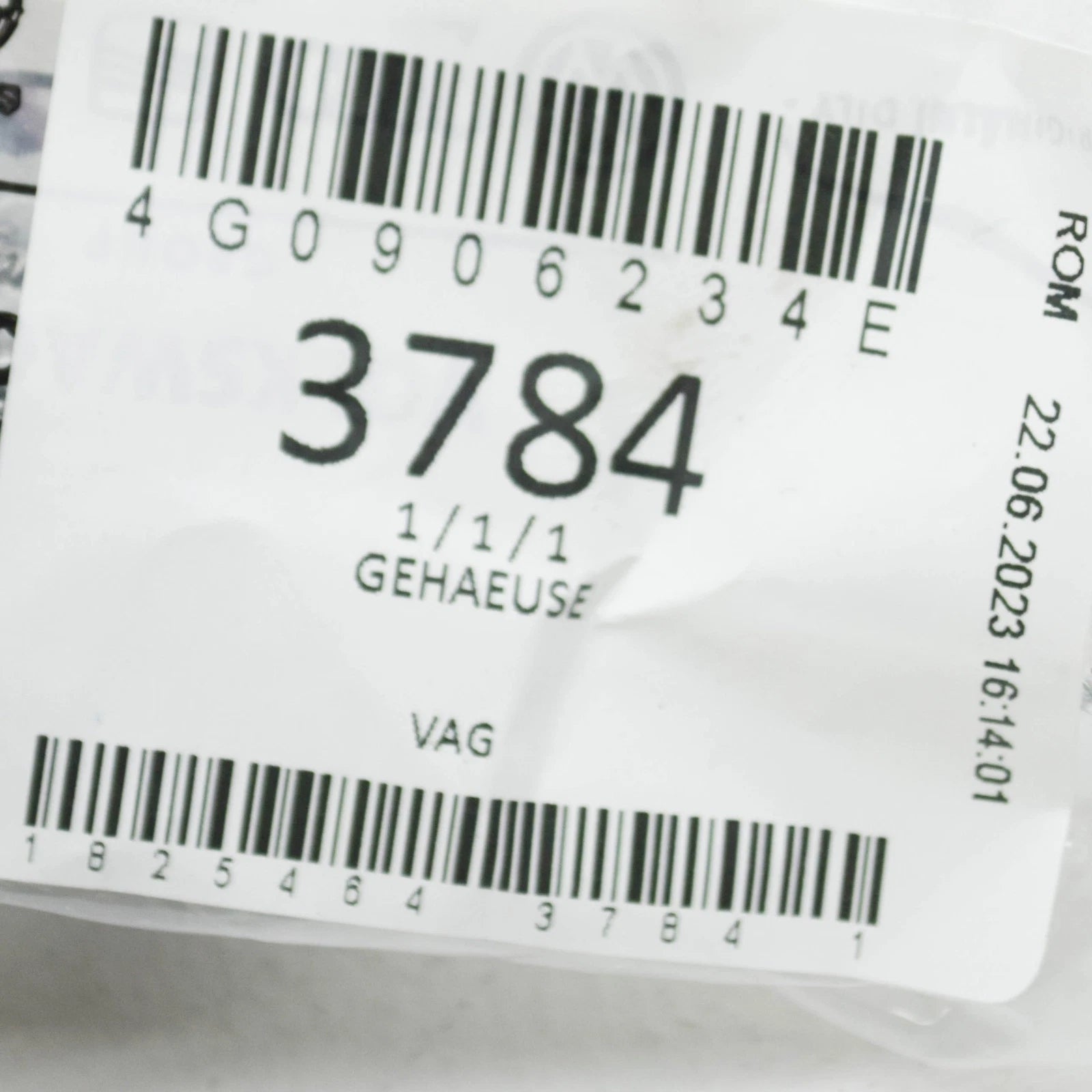 NEW AUDI Q5 FY 1 PIN FLAT CONTACT HOUSING 4G0906234E ORIGINAL