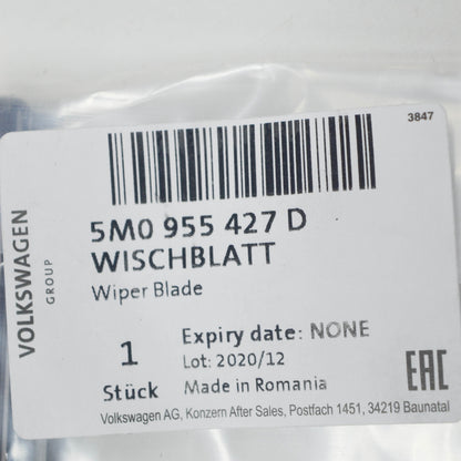 new volkswagen sharan 7n rear aero wiper blade 5m0955427e original