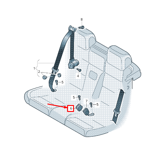 new vw up 12 rear right seat buckle 1s0857740aqvz 1s0857740a qvz original