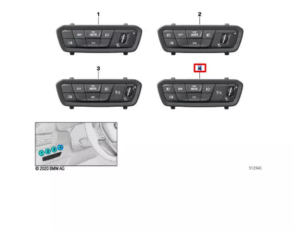 NEW BMW X5 G05 HEADLIGHT SWITCH CONTROL UNIT 5A32844 61315A32844 ORIGINAL