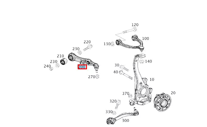 NEW MERCEDES-BENZ C W205 FRONT AXLE LEFT CONTROL ARM A2053306510 ORIGINAL