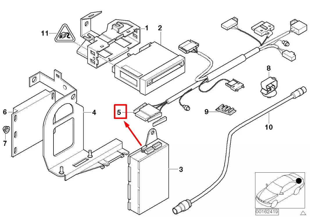 NEW BMW 7 E38 NAVIGATION CONNECTING LEAD 61128377432 8377432 ORIGINAL