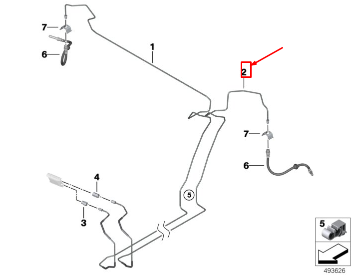 new bmw x7 g07 brake pipe connecting piece 34326871325 original