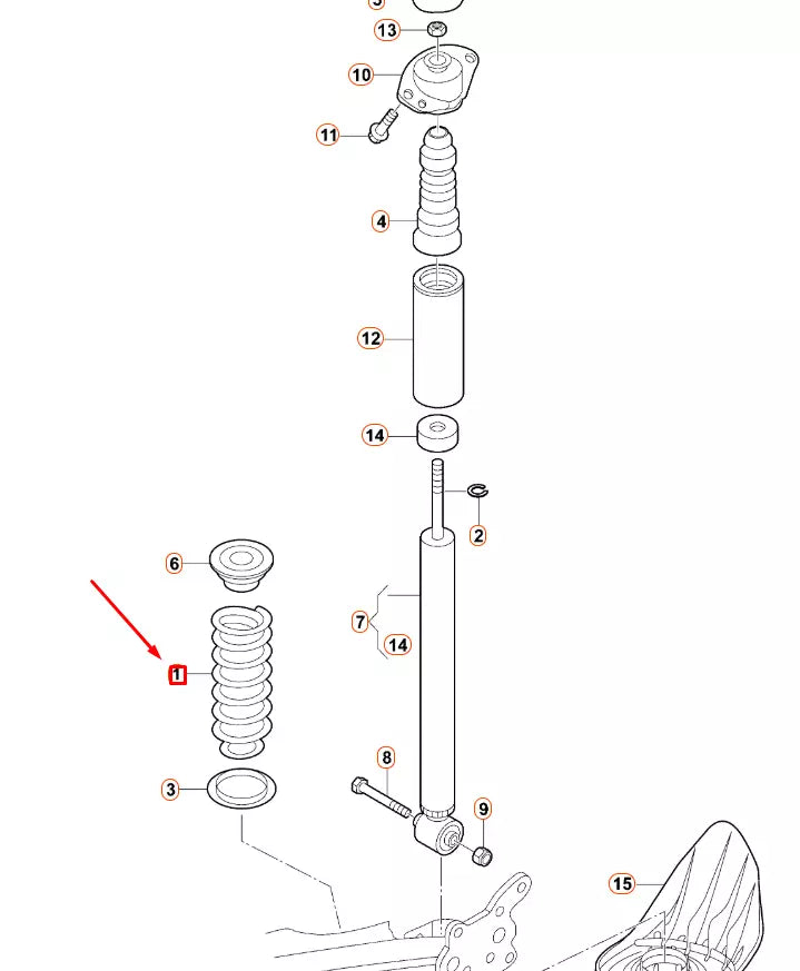 NEW AUDI A3 8L REAR COIL SPRING 1J0511115AS ORIGINAL