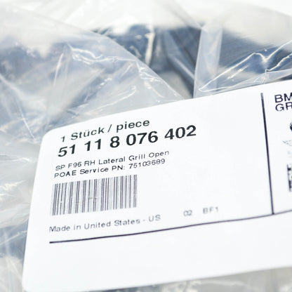 new bmw x6 m f96 front bumper right open grille 8076402 51118076402 original