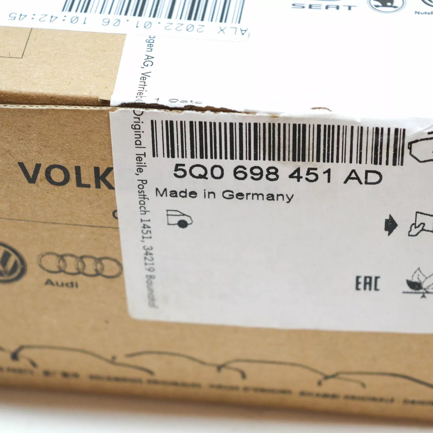 NEW VOLKSWAGEN GOLF MK7 5G REAR BRAKE PADS SET 5Q0698451AD