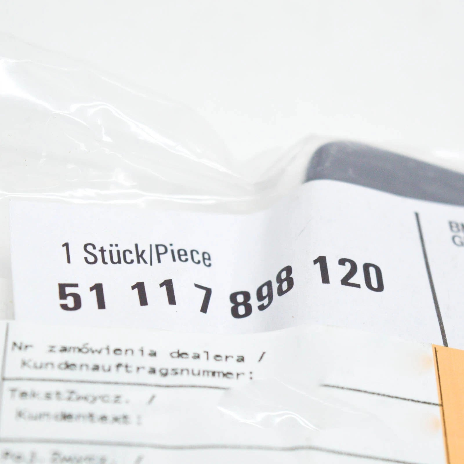 NEW BMW 5 E60 FRONT M SPORT BUMPER TOW HOOK EYE COVER 51117898120 2007 ORIGINAL