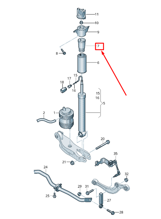 new audi q5 fy rear shock absorber stop buffer 80a512131c original