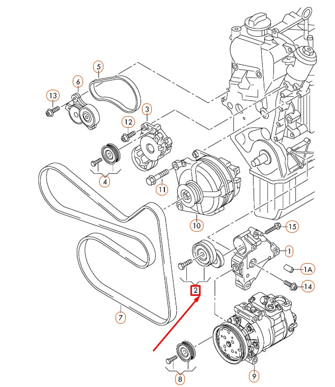 NEW VW BEETLE A5 AUTOMATIC BELT TENSIONER 03C145299AF