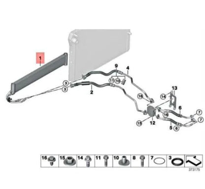 NEW BMW M2 COUPE F87 TRANSMISSION OIL COOLER 17112284503 ORIGINAL