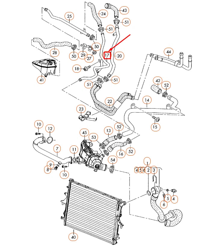NEW AUDI Q7 4L ENGINE COOLANT PIPE 7L6121065AG