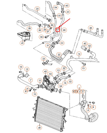 NEW AUDI Q7 4L ENGINE COOLANT PIPE 7L6121065AG