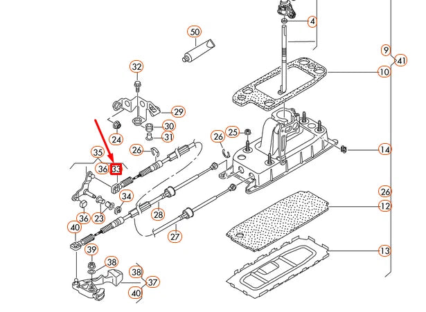NEW AUDI A1 8X GEAR SELECTOR SHAFT END 1J0711761C ORIGINAL