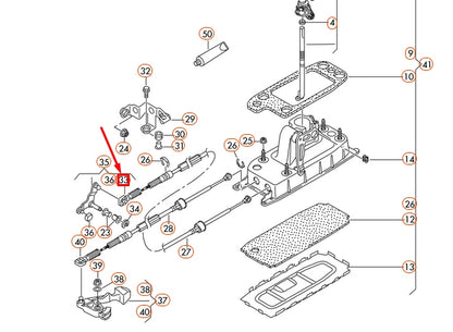 NEW AUDI A1 8X GEAR SELECTOR SHAFT END 1J0711761C ORIGINAL