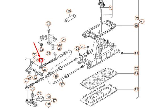 NEW AUDI A1 8X GEAR SELECTOR SHAFT END 1J0711761C ORIGINAL