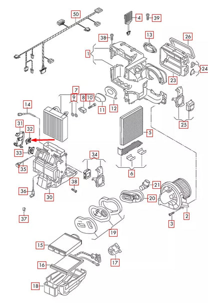 NEW AUDI A1 8X HEATER FLAP MOTOR ACTUATOR 6R0907511D ORIGINAL