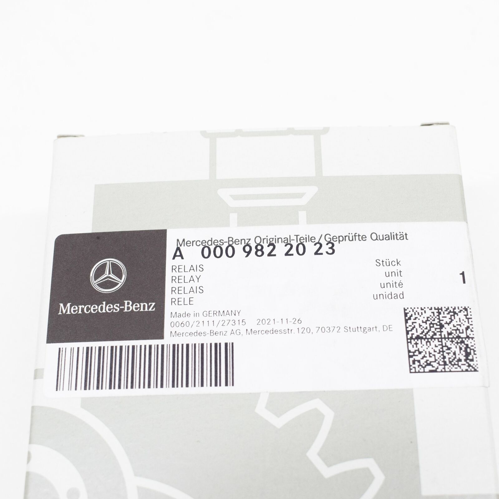 NEW MERCEDES-BENZ CLA C117 BACKUP BATTERY RELAY A0009822023 ORIGINAL