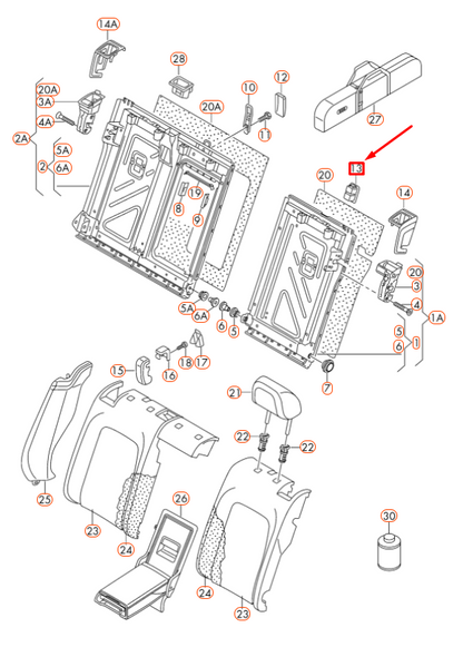 new audi a3 8v rear seat belt guide trim 8v0886747dhw original