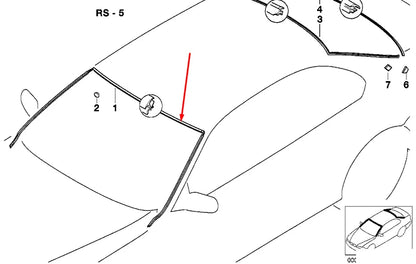 NEW BMW 5 E39 WINDSCREEN UPPER MOULDING TRIM 51318172745 8172745 ORIGINAL