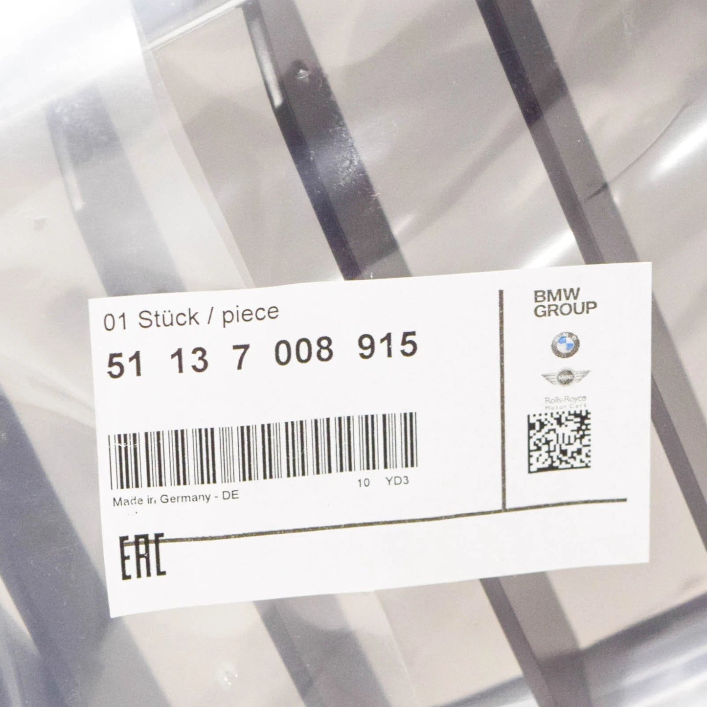 NEW BMW 6 E63 FRONT LEFT GRILL 51137008915 7008915 ORIGINAL