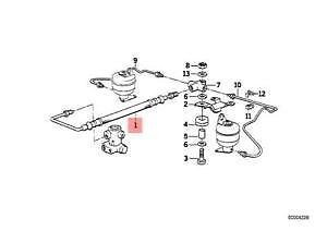 new bmw e32 e34 rear self levelling suspension hose line 1136597 37131136597